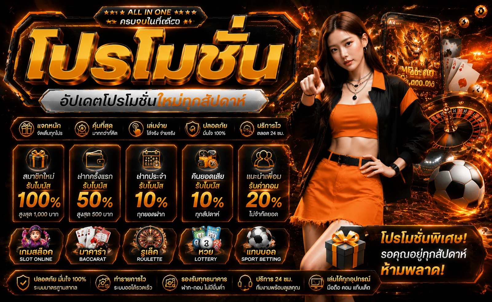โปรโมชั่น AI24WOW โบนัสสมาชิกใหม่และเครดิตคืนยอดเสีย